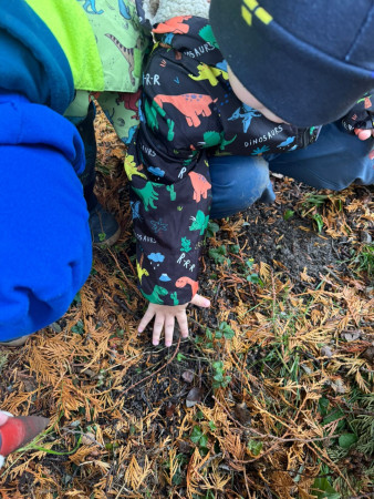 Společné sázení darovaných krokusů od našeho města :-).